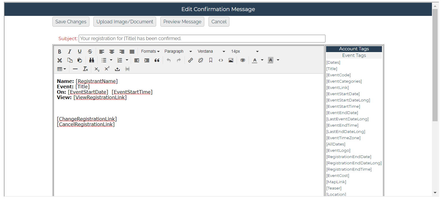 Confirmation Email Confirmation Email